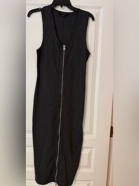 All Saints Alicia Ribbed Zip-Up Dress - 10